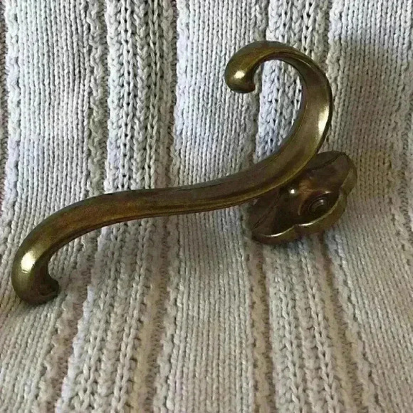 VTG Coat and Hat Brass Hook about 5" long - Picture 3 of 6